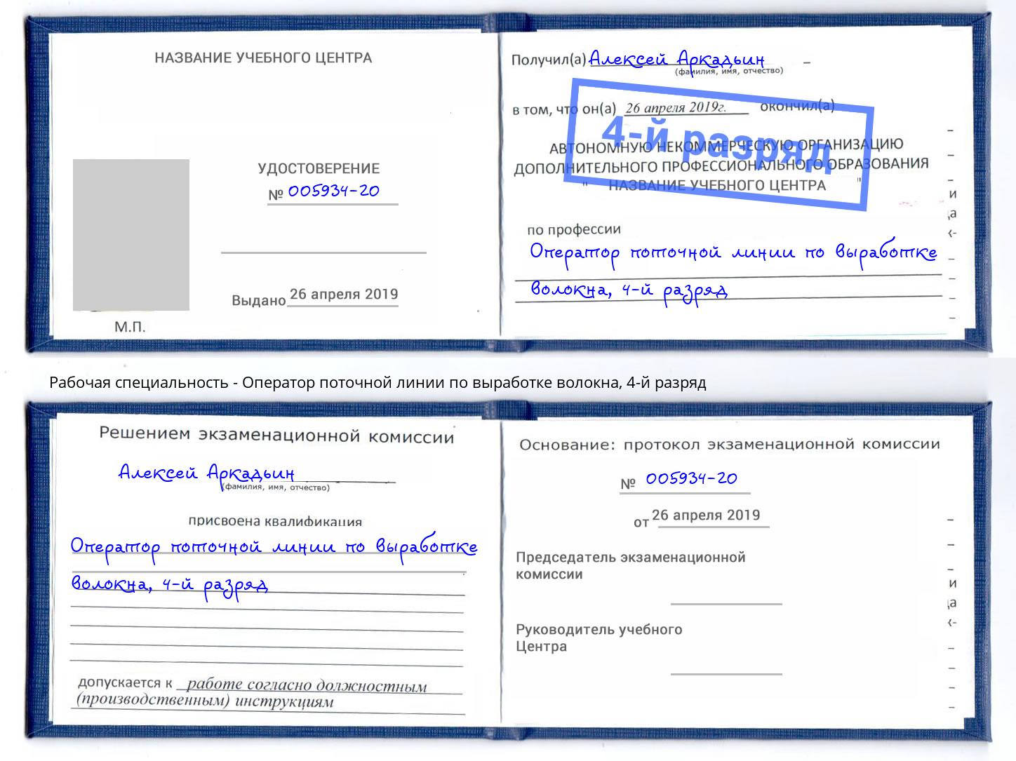 корочка 4-й разряд Оператор поточной линии по выработке волокна Верхняя Пышма